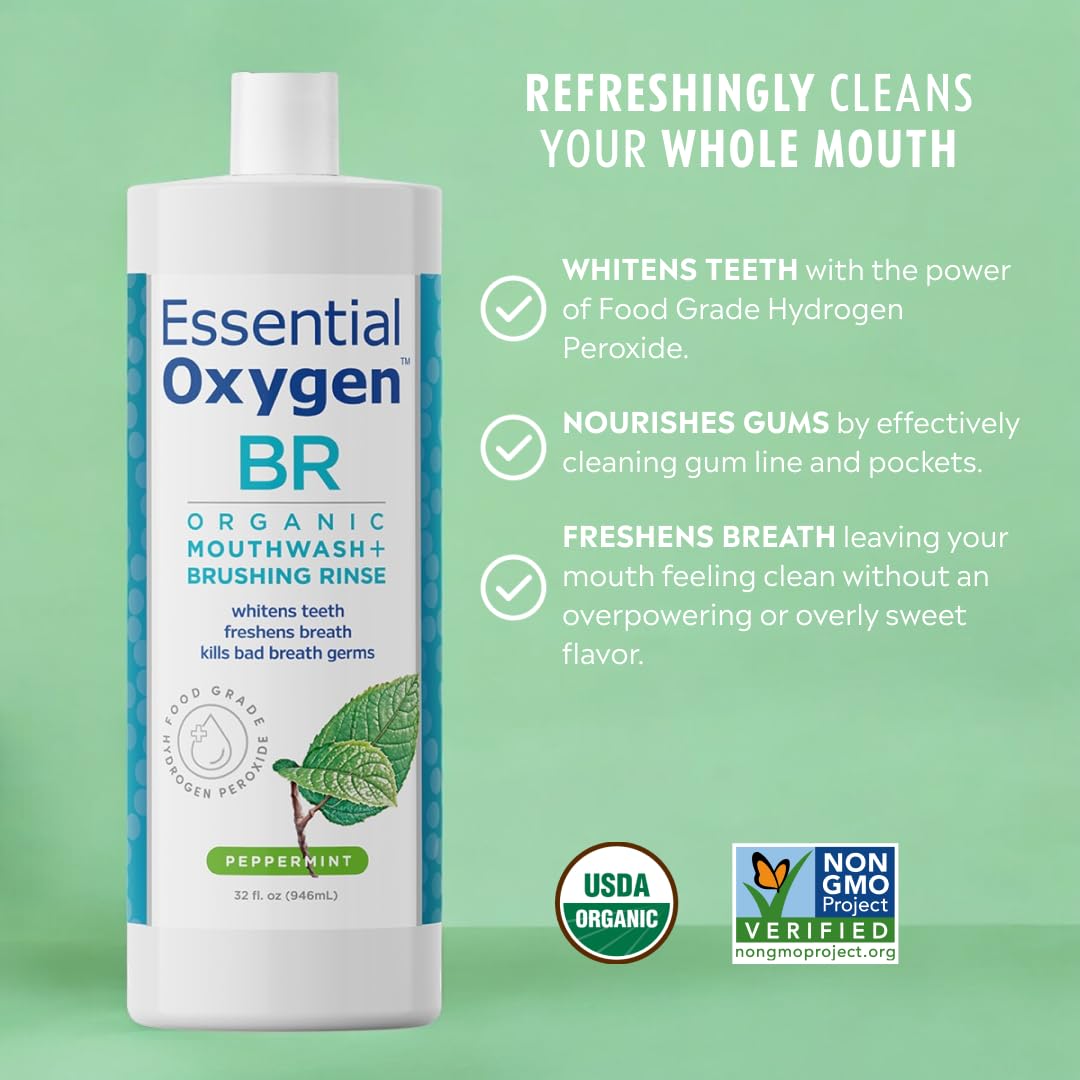 Essential Oxygen BR Organic Brushing Rinse - All Natural

