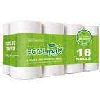 ECOLipak Bamboo Toilet Paper Gentle Plant-Based Color-Free