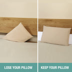 Vekkia Bed Wedge Pillow for Headboard Gap Filler Pockets

