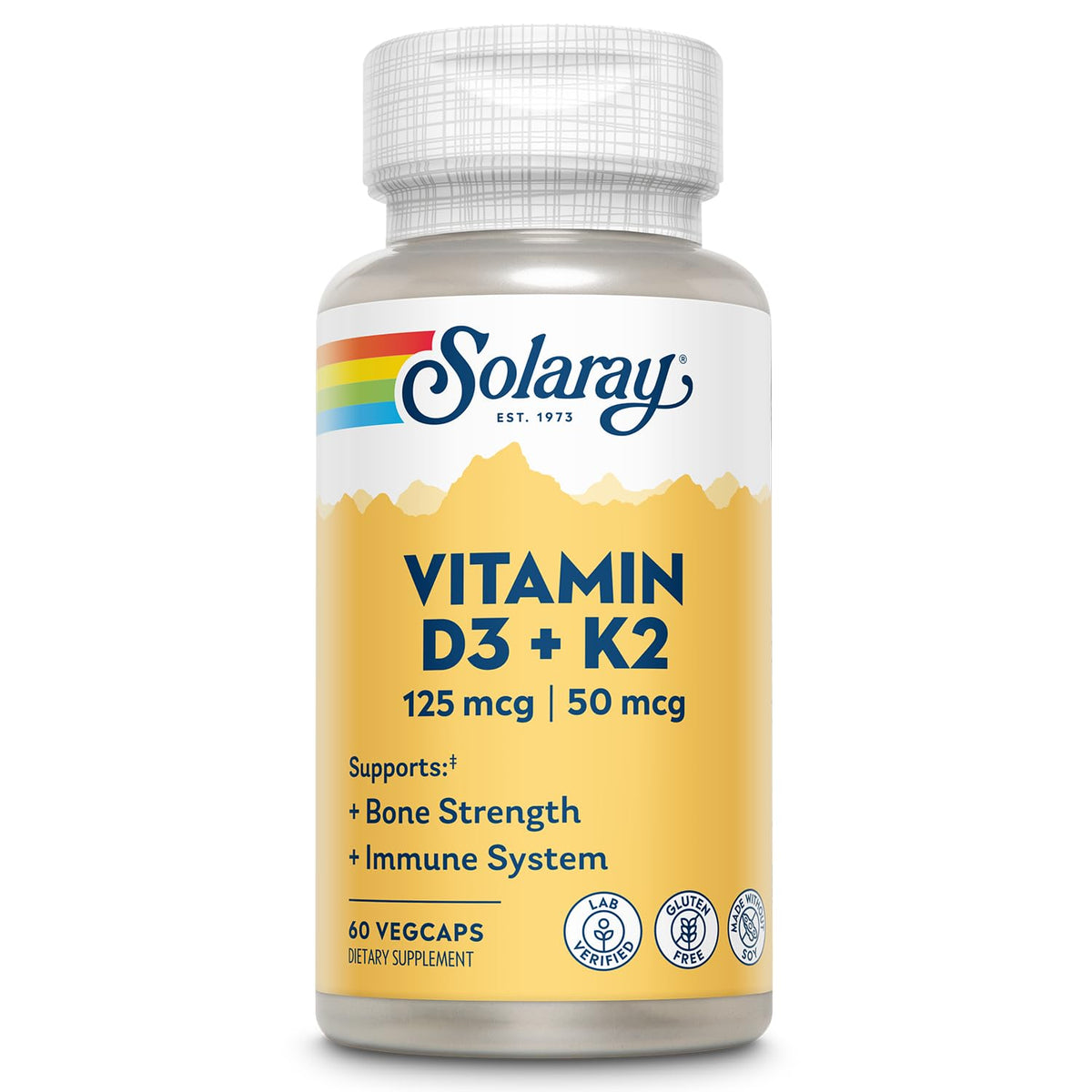 Solaray Vitamin D3 K2 Supplement, Bone Health & Immune Support