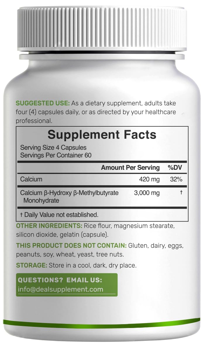 Deal Supplements HMB Calcium for Muscle Support


