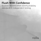 Nolla Flushable Wipes | Plant-Based Biodegradable Wet Wipes

