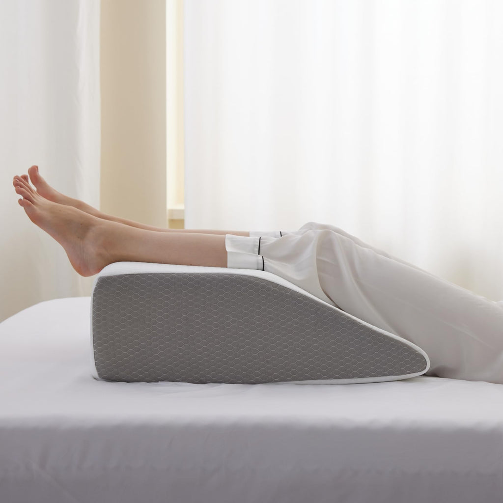 Bedluxe Leg Elevation Pillow Memory Foam Top for Leg Support


