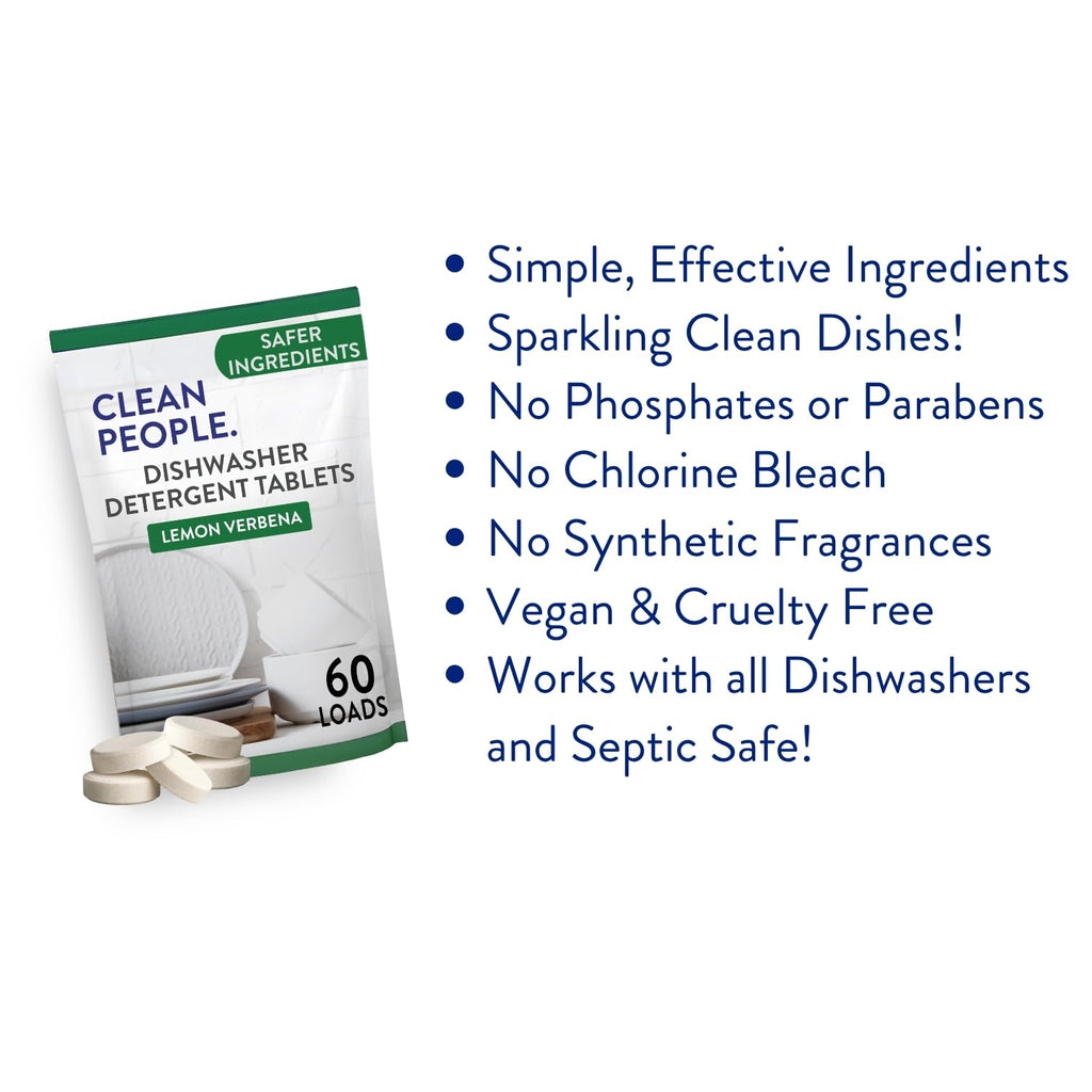 Clean People Dishwasher Detergent Tablets - Enzyme-Powered

