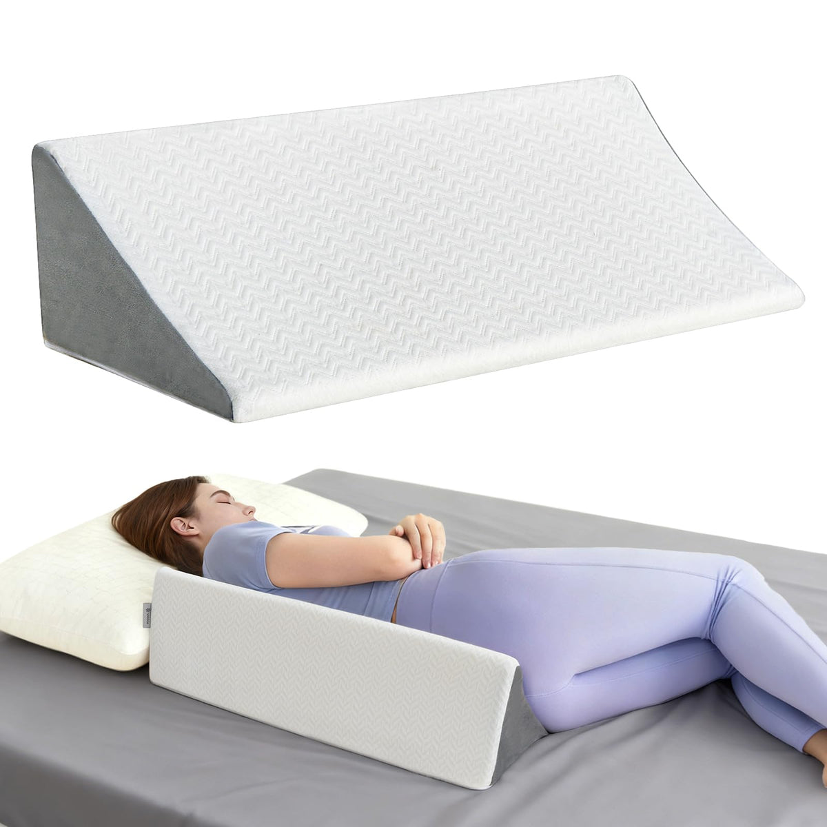 Vekkia Bed Gap Filler Wedge Pillow for Headboard