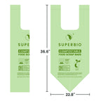 SUPERBIO Compostable Kitchen Waste Bags with Handles

