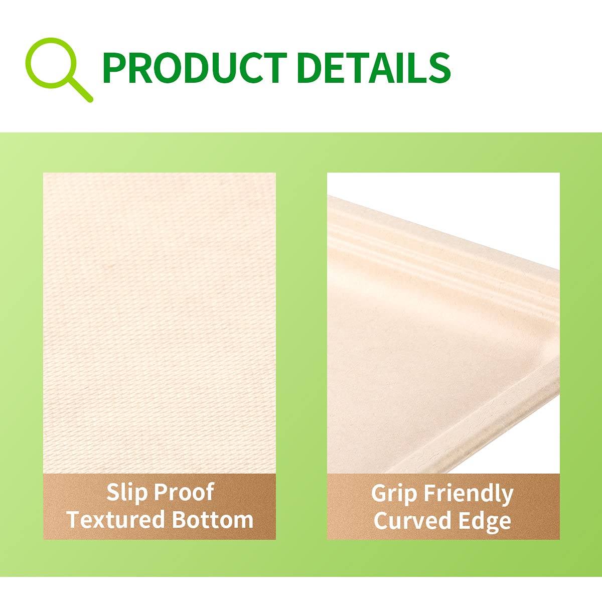 Bloomoon Disposable Food Trays Plant-Based Serving Platters

