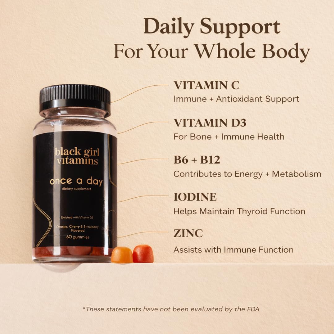 Black Girl Vitamins Women’s Multivitamin Gummies Immunity

