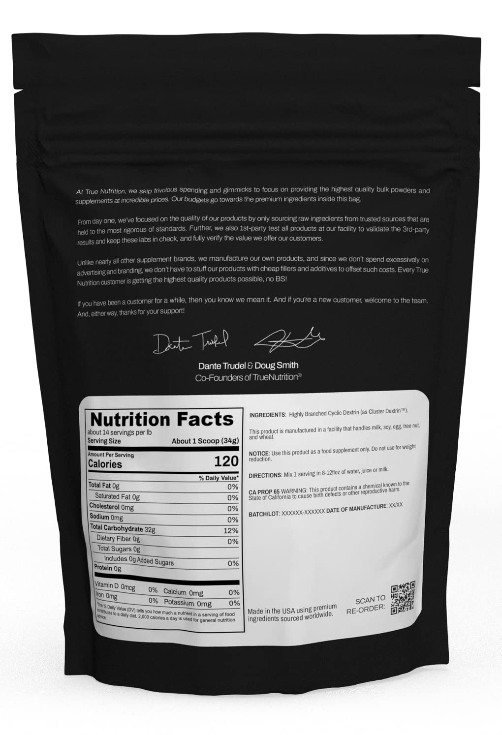 True Nutrition HBCD Carbohydrate Powder Unflavored

