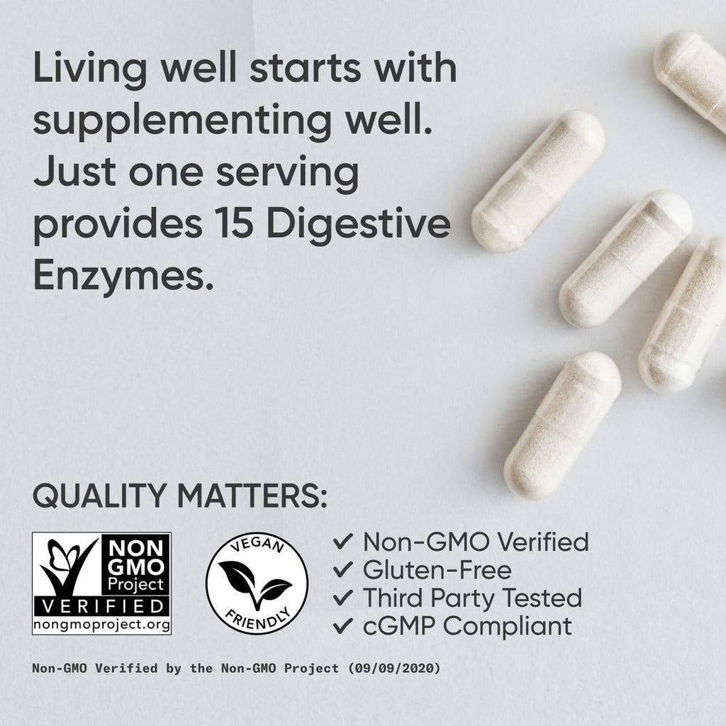Sports Research Digestive Enzymes with Probiotics Plant Based

