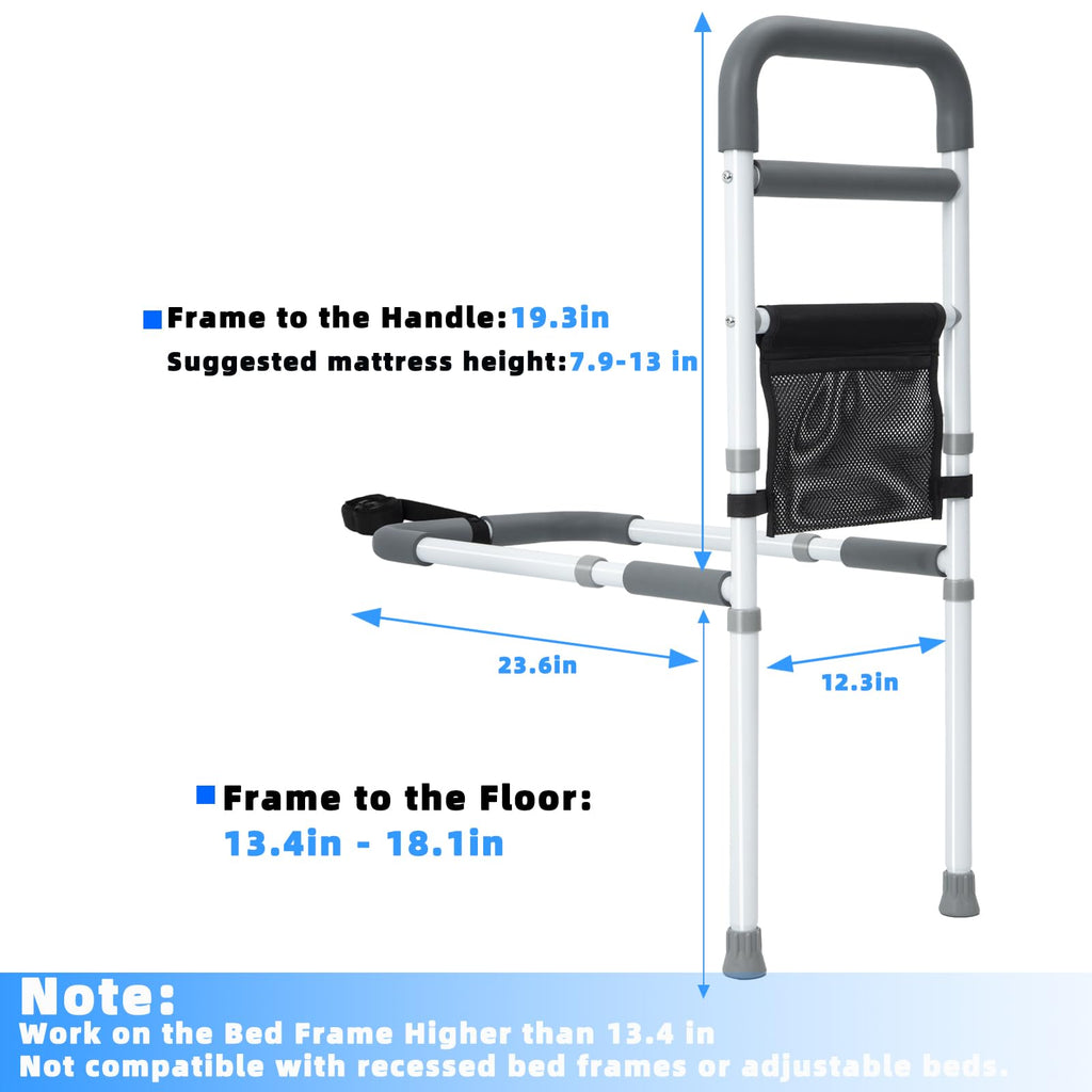 Bed Rail for Elderly Safety - Adjustable Bed Assist Rail

