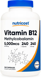 Nutricost Vitamin B12 5000mcg | Methylcobalamin Veggie Caps

