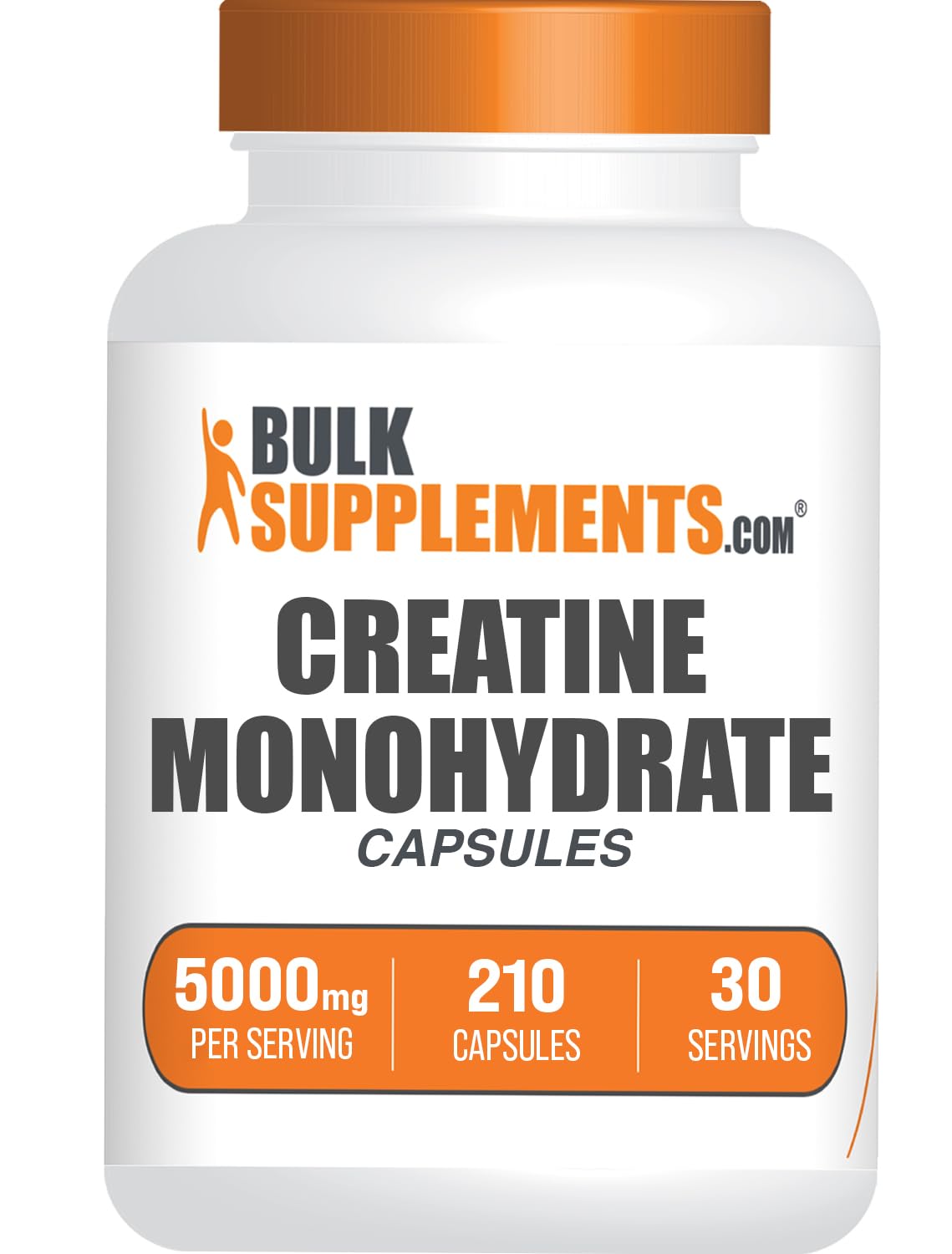 BulkSupplements Creatine Monohydrate Capsules 5000 mg
