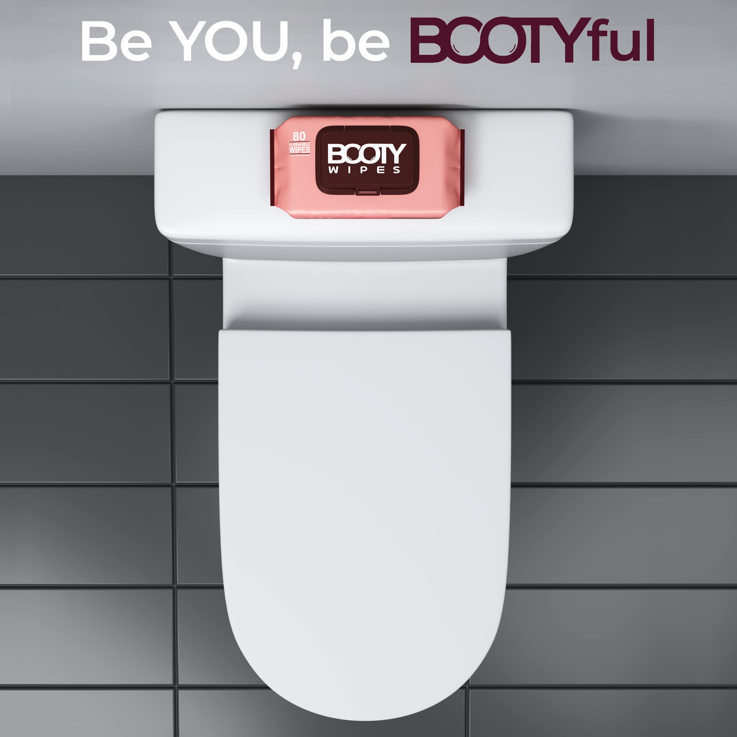 BOOTY WIPES Feminine Flushable Wipes with Aloe and Vitamin E

