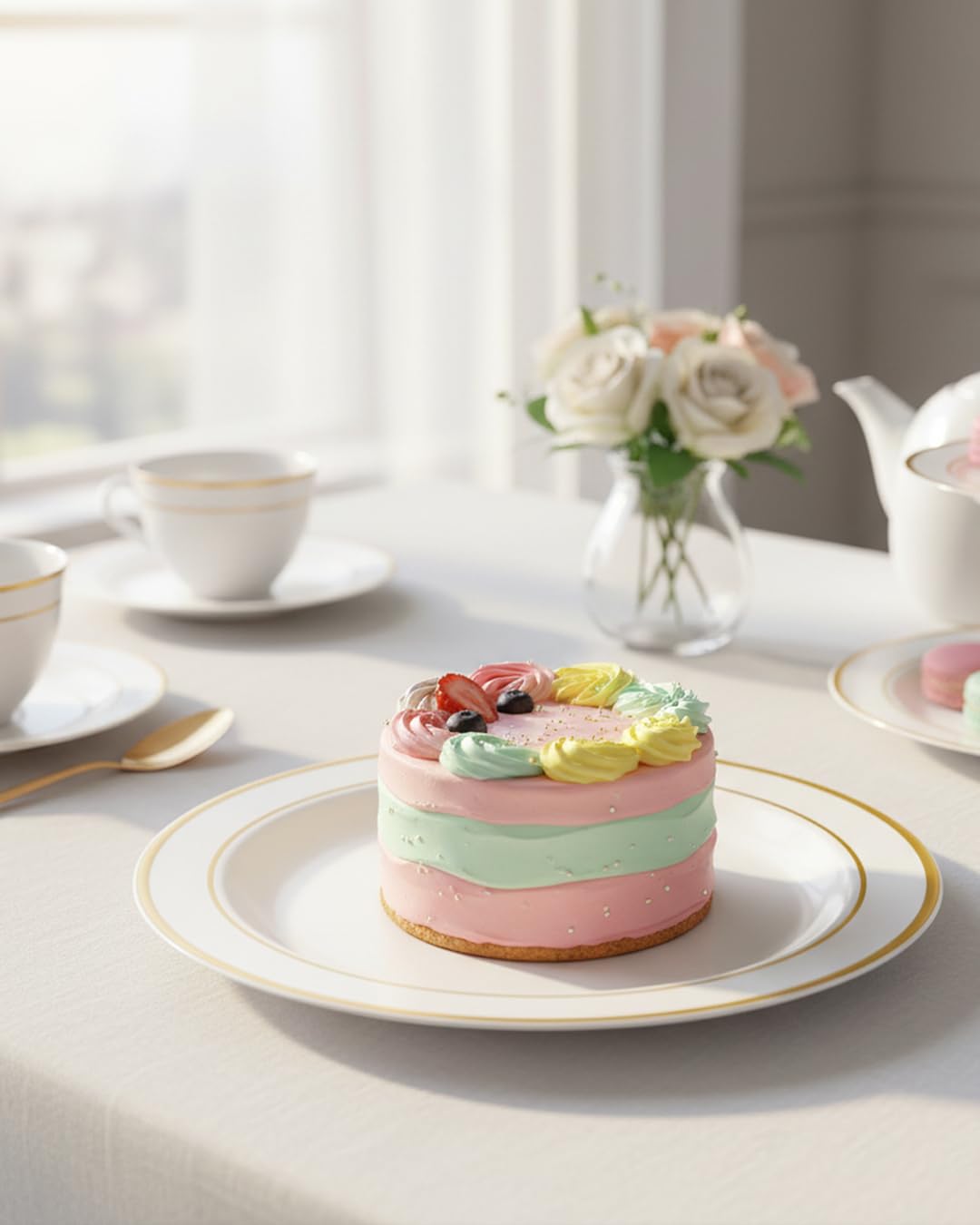 bUCLA Disposable Plates Premium Party Tableware

