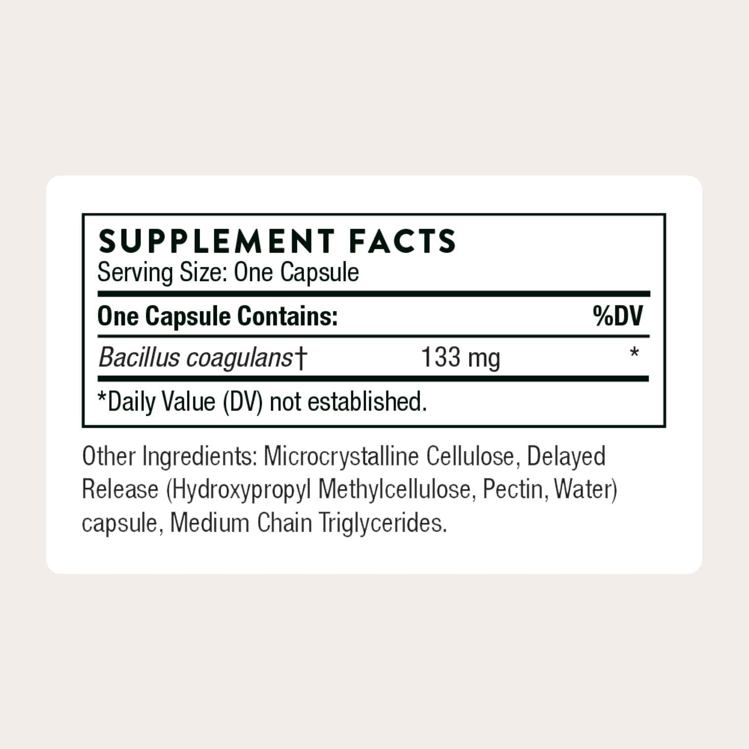 THORNE Bacillus Coagulans Probiotic - Shelf-Stable Formula

