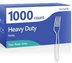 SACATR Heavy Duty Plastic Forks BPA-Free Disposable Cutlery

