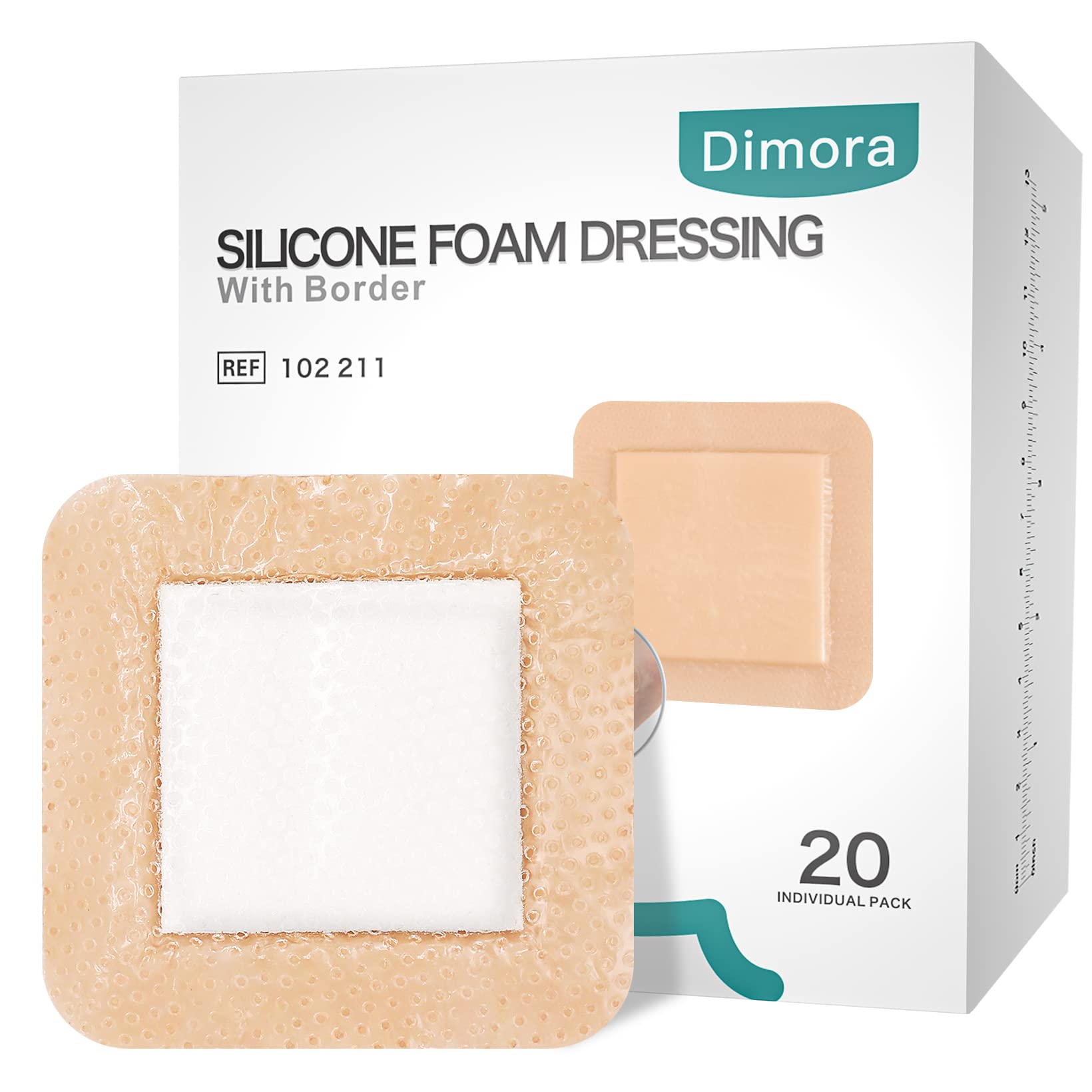 Dimora Silicone Foam Dressing with Adhesive Border


