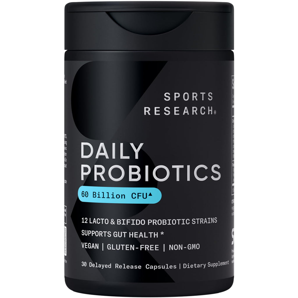 Sports Research Probiotics with Prebiotics Vegan Capsules

