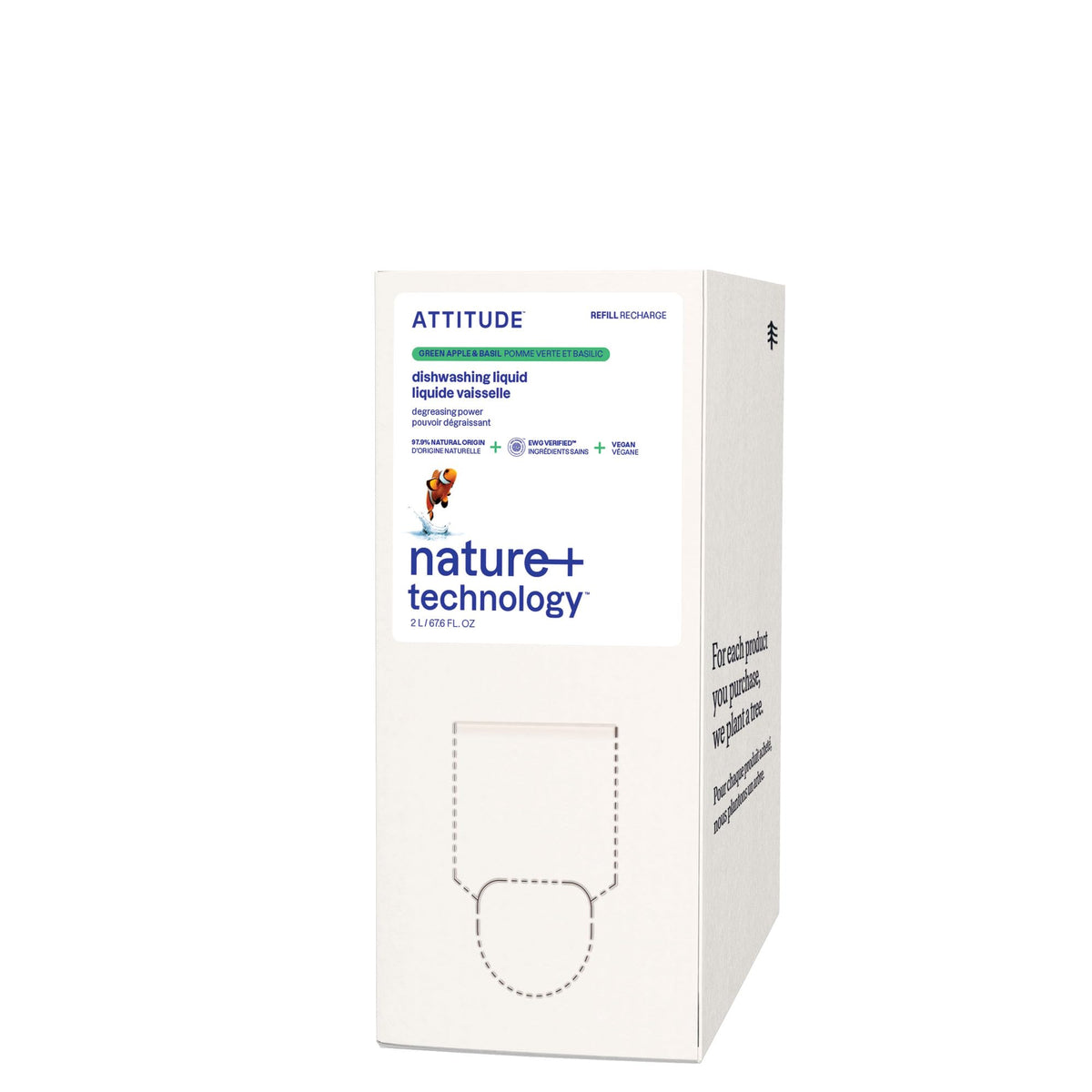 ATTITUDE Dish Soap Refill - EWG Verified, Plant-Based & Vegan