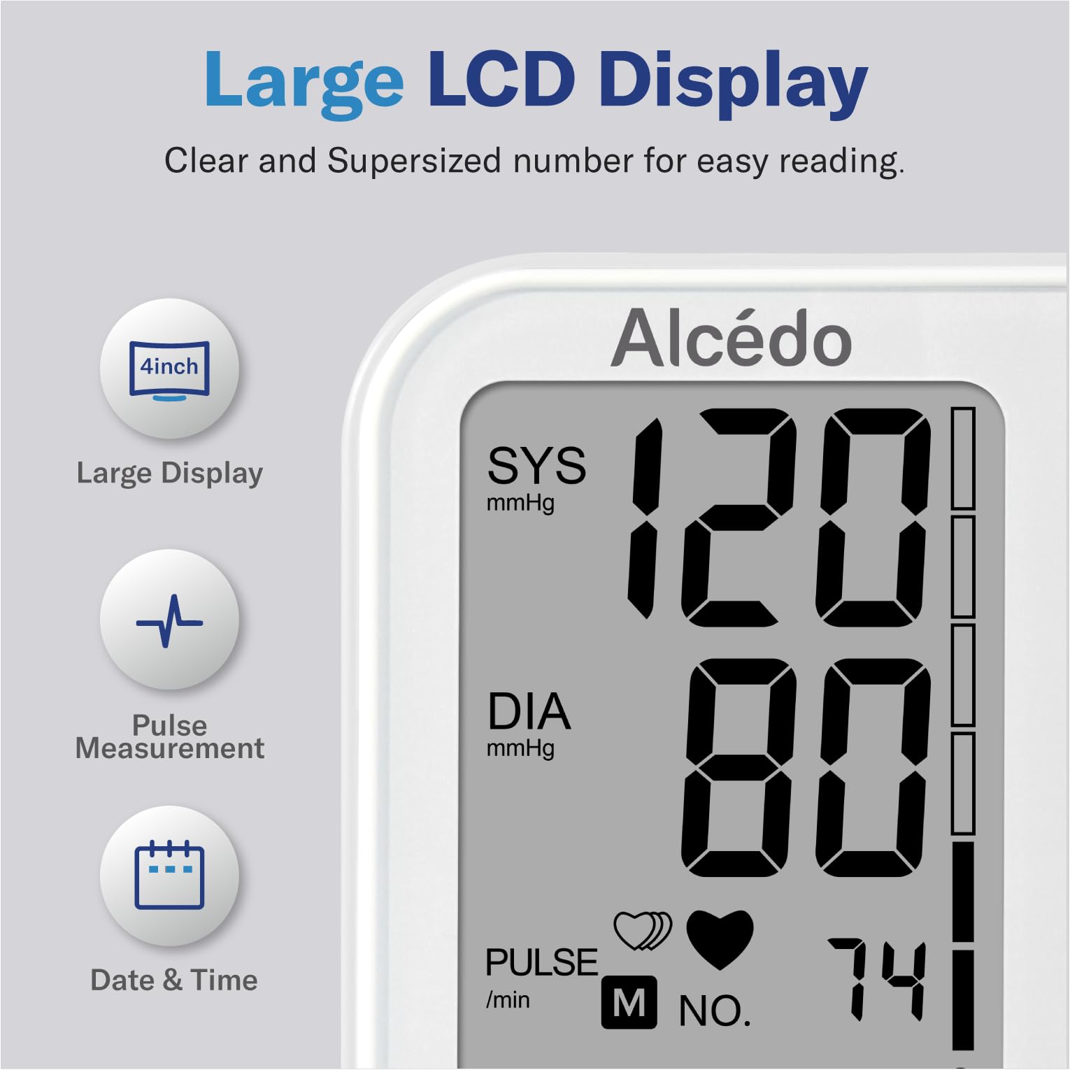 Alcedo Blood Pressure Monitor for Home Use | LCD Display

