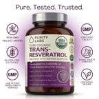 Purity Labs Trans-Resveratrol Supplement - Wellness Support

