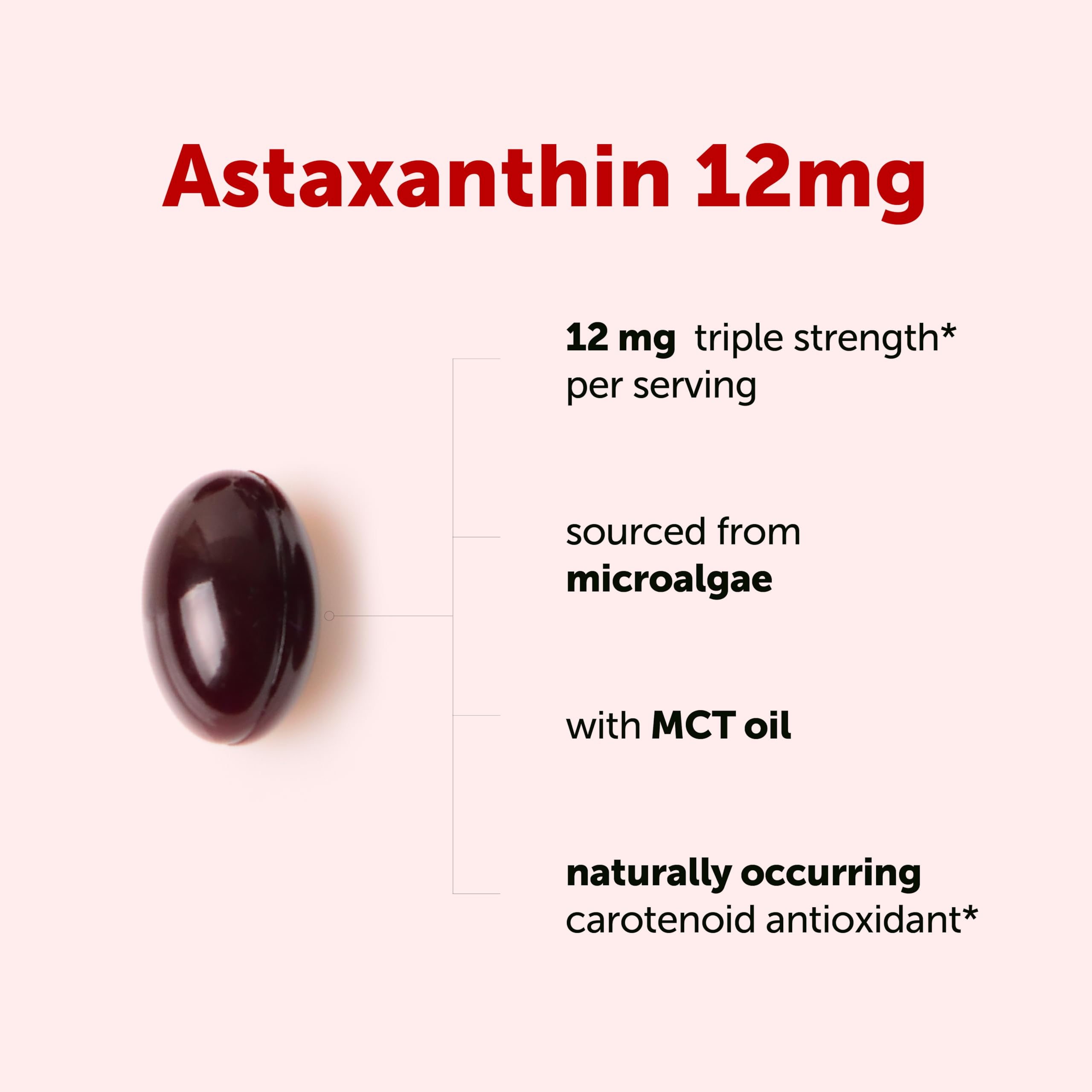 Micro Ingredients Astaxanthin 12mg with MCT Oil

