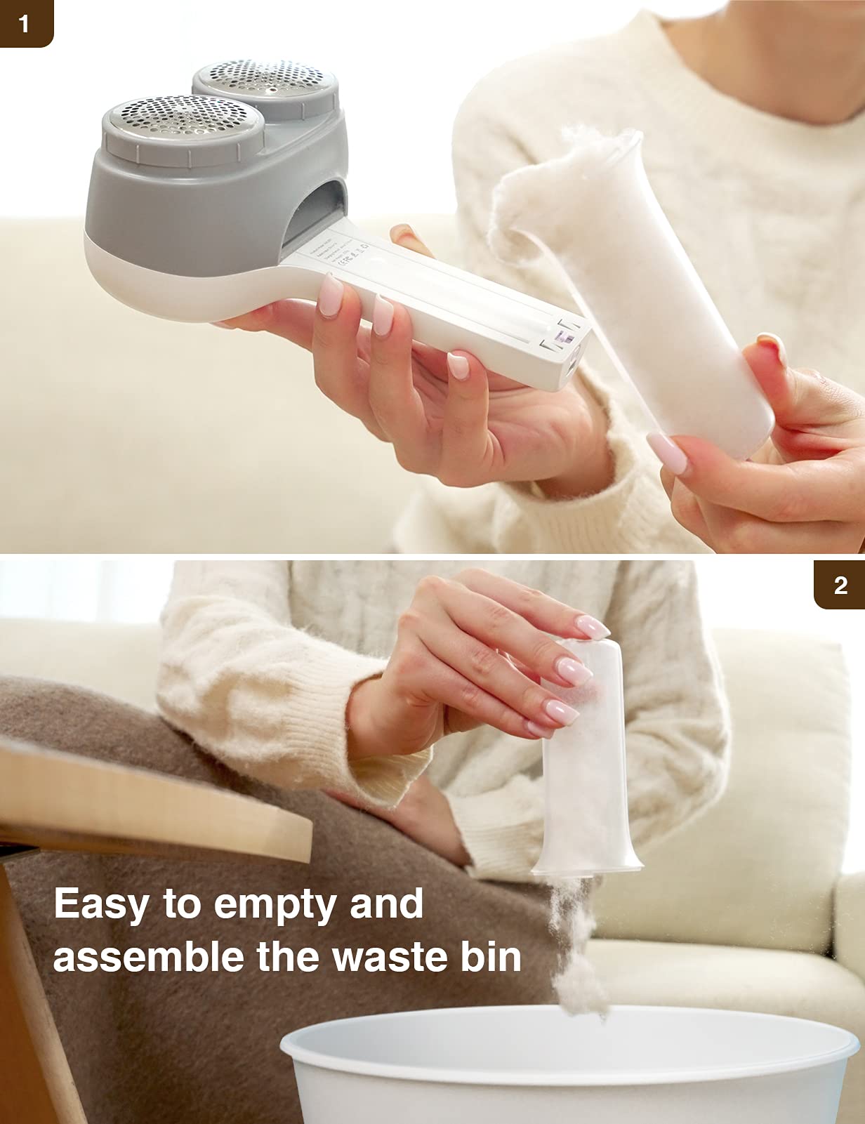 VASSON Fabric Shaver - Electric Lint Remover with Dual-Head

