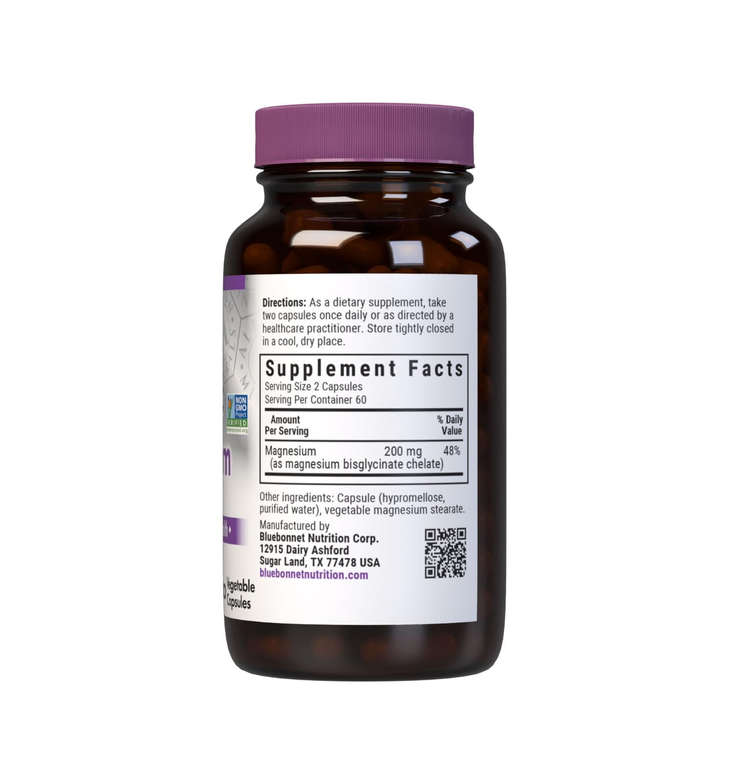 Magnesium Capsule Bluebonnet Albion Chelated 200 mg

