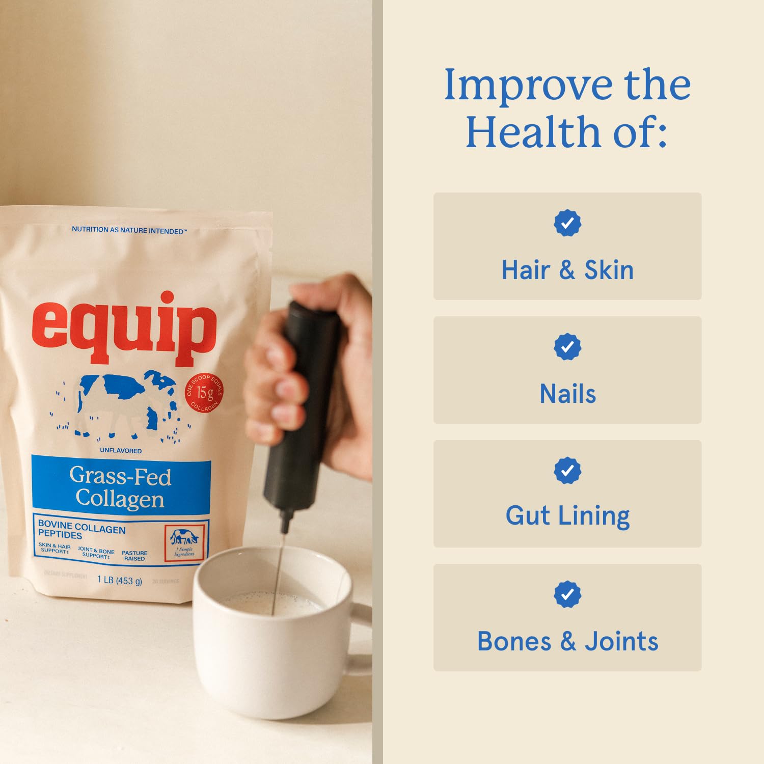 Equip Foods Grass-Fed Collagen Powder | Bovine Peptides


