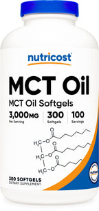 Nutricost MCT Oil Softgels 1000mg Ketogenic Support

