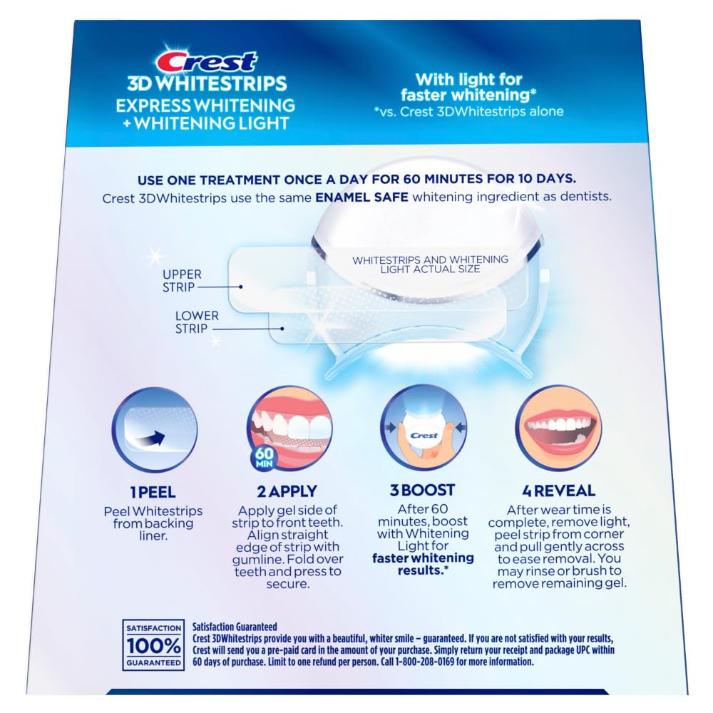 Crest 3D Teeth Whitening Kit | Enamel-Safe Whitening

