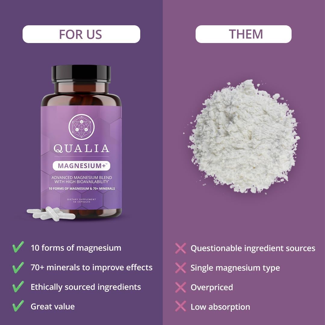 Qualia Magnesium Supplement - Multi-Form Magnesium for Sleep

