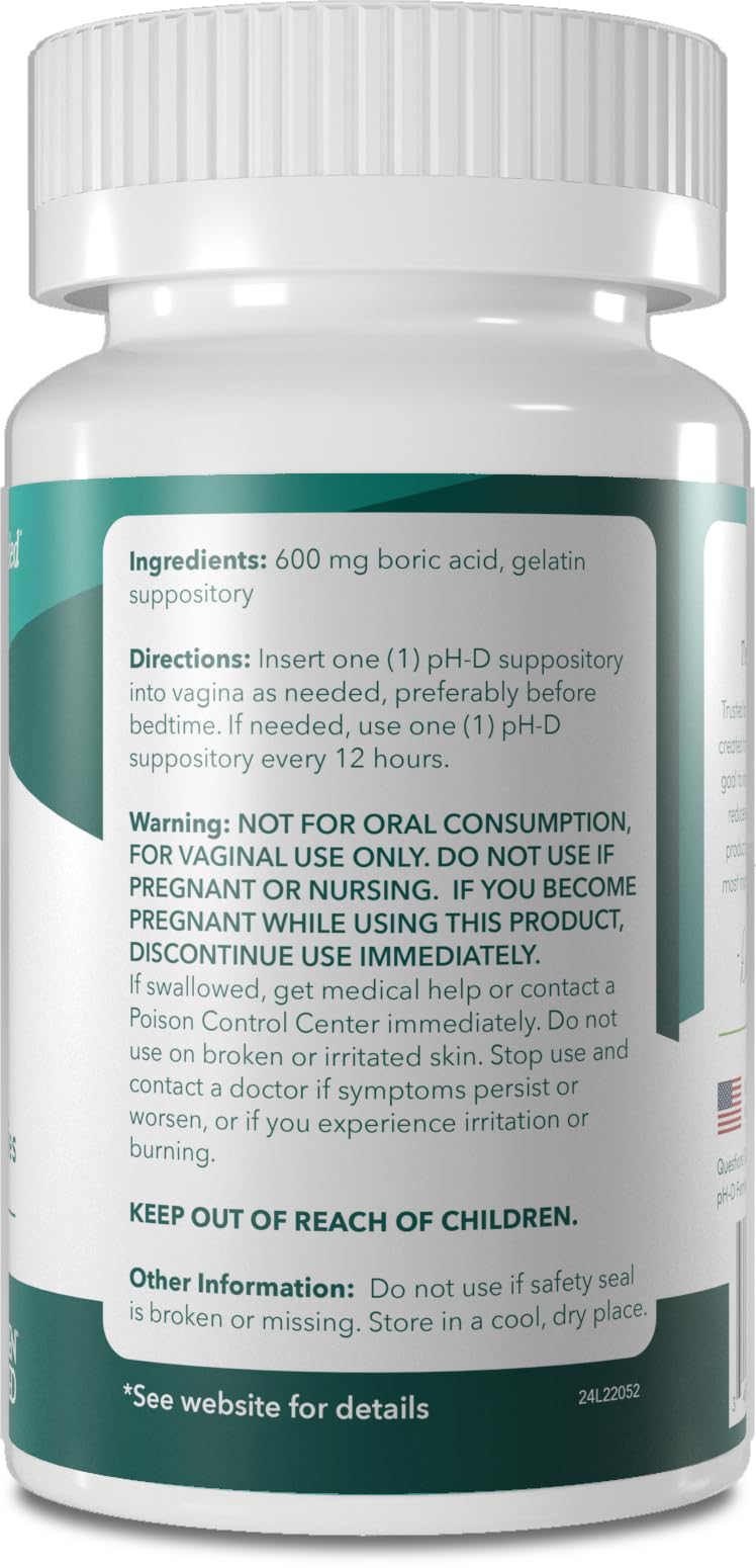 pH-D Boric Acid Suppositories for Feminine Health

