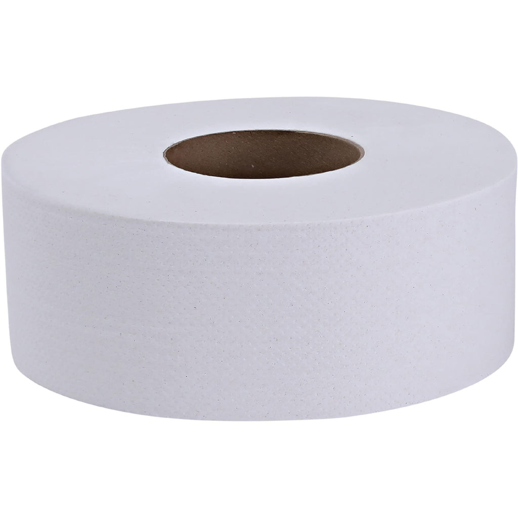 Genuine Joe Jumbo Roll Bath Tissue - Two-Ply White Recycled

