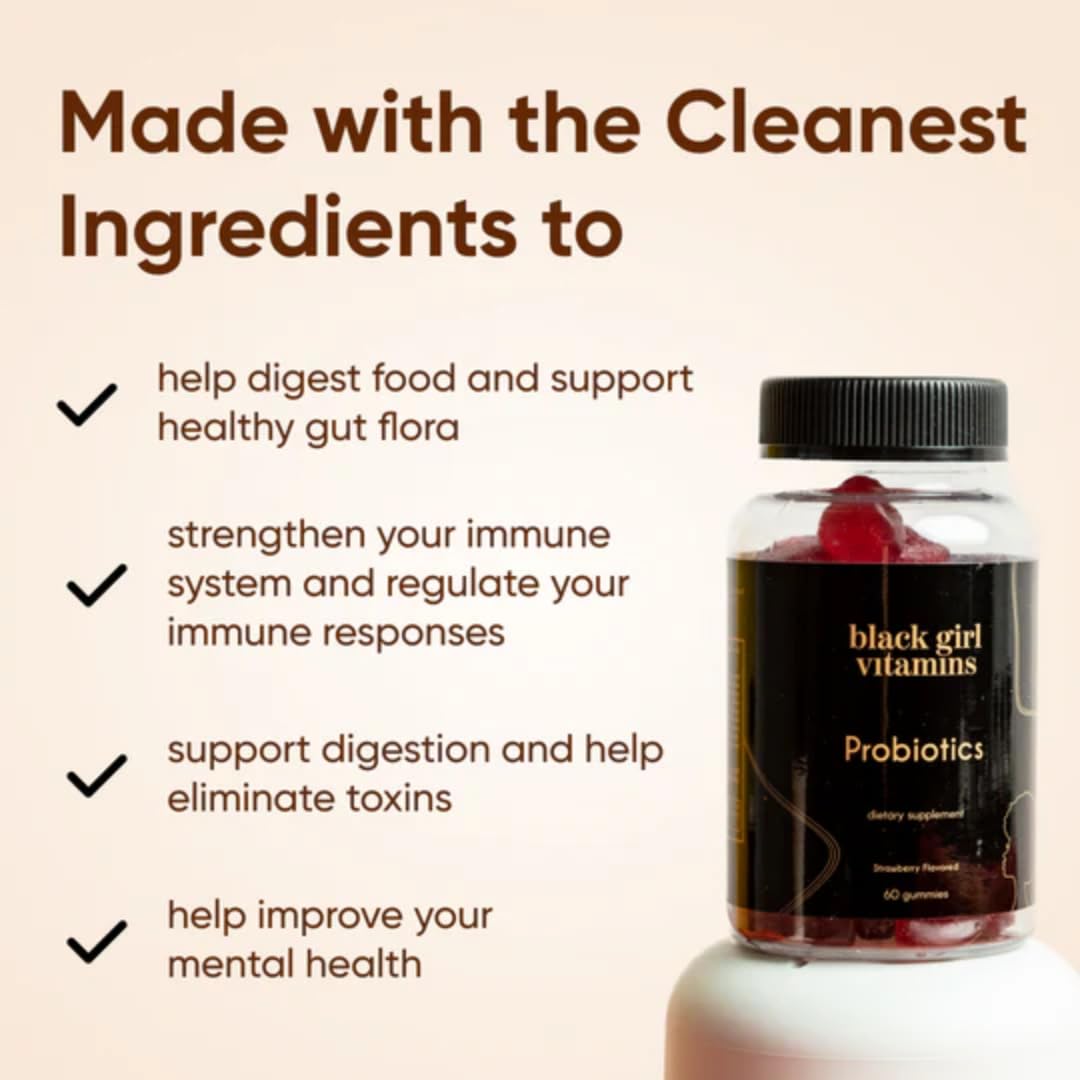 Black Girl Vitamins Probiotic Gummies | Digestive Health

