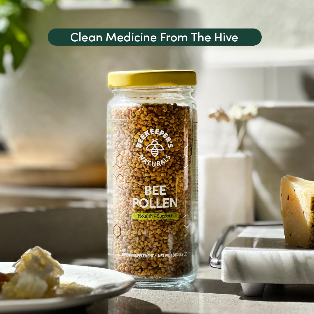 Beekeeper's Naturals Raw Bee Pollen Granules | Gluten Free

