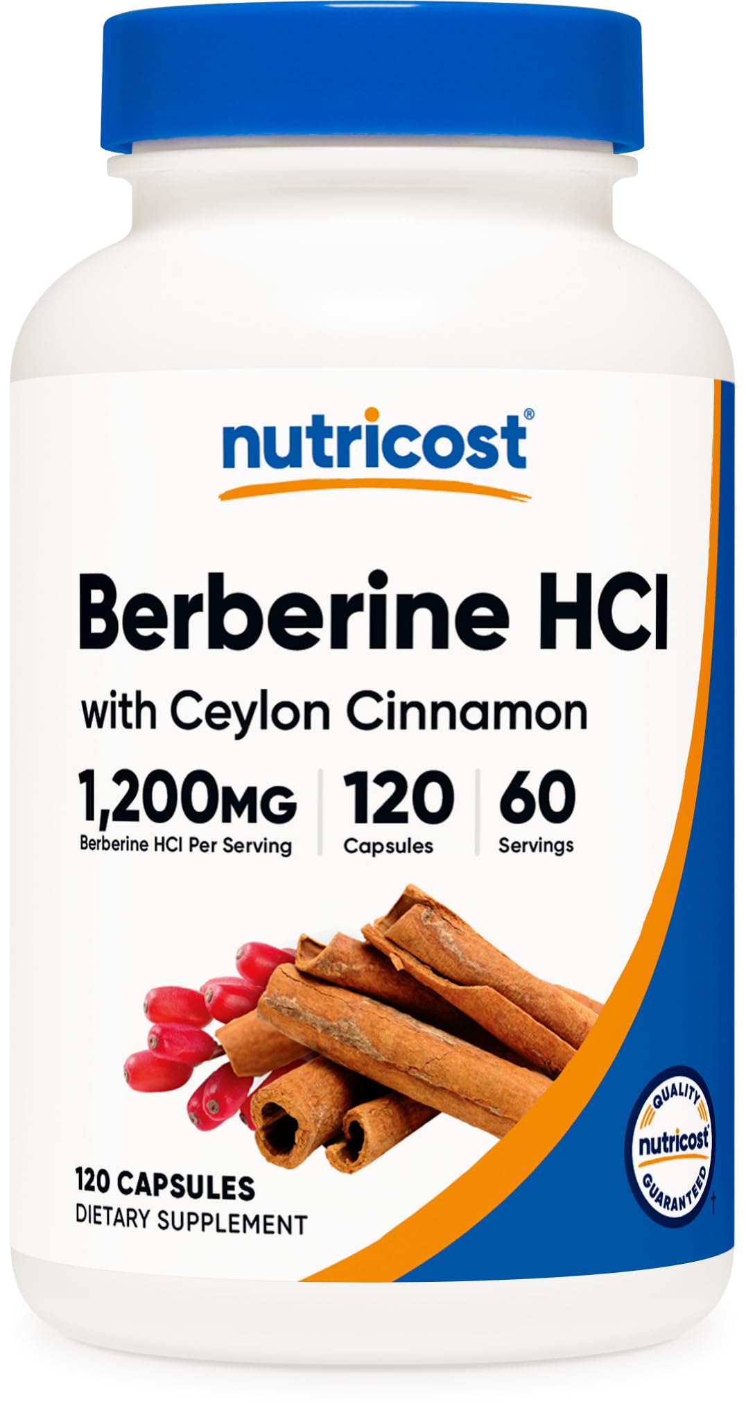 Nutricost Berberine HCl with Ceylon Cinnamon Supplement

