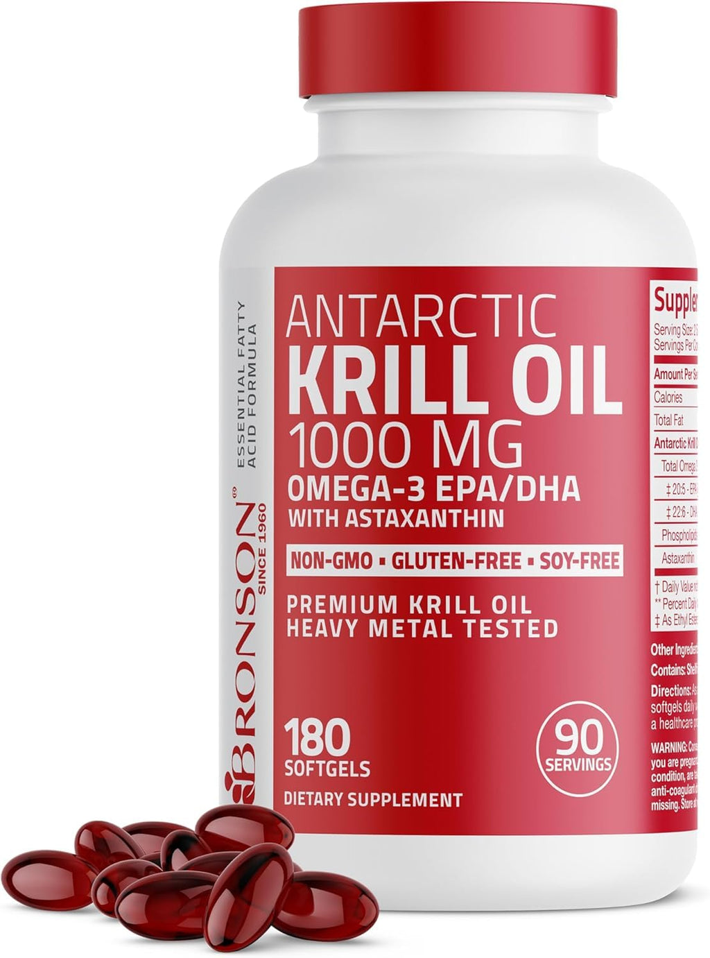 Bronson Antarctic Krill Oil 1000 mg with Omega-3s