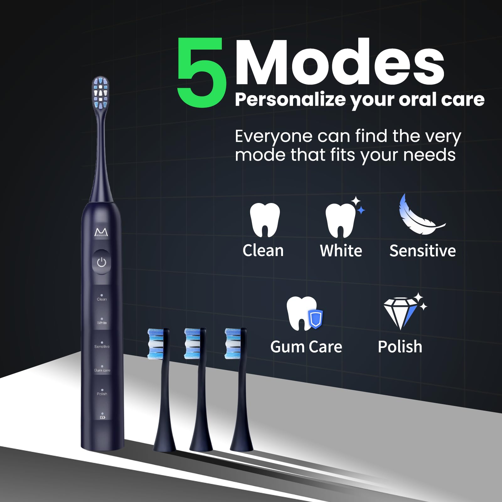 Marlincare Sonic Electric Toothbrush | 180-Day Battery

