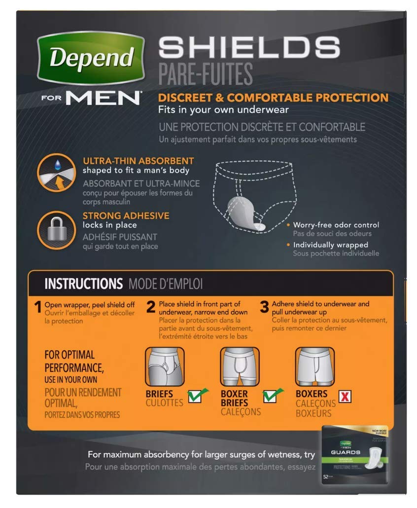 Depend Shields Incontinence Pads for Men | Discreet Protection

