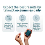 WEEM Hair Skin Nails Gummies – Vegan Biotin Vitamins

