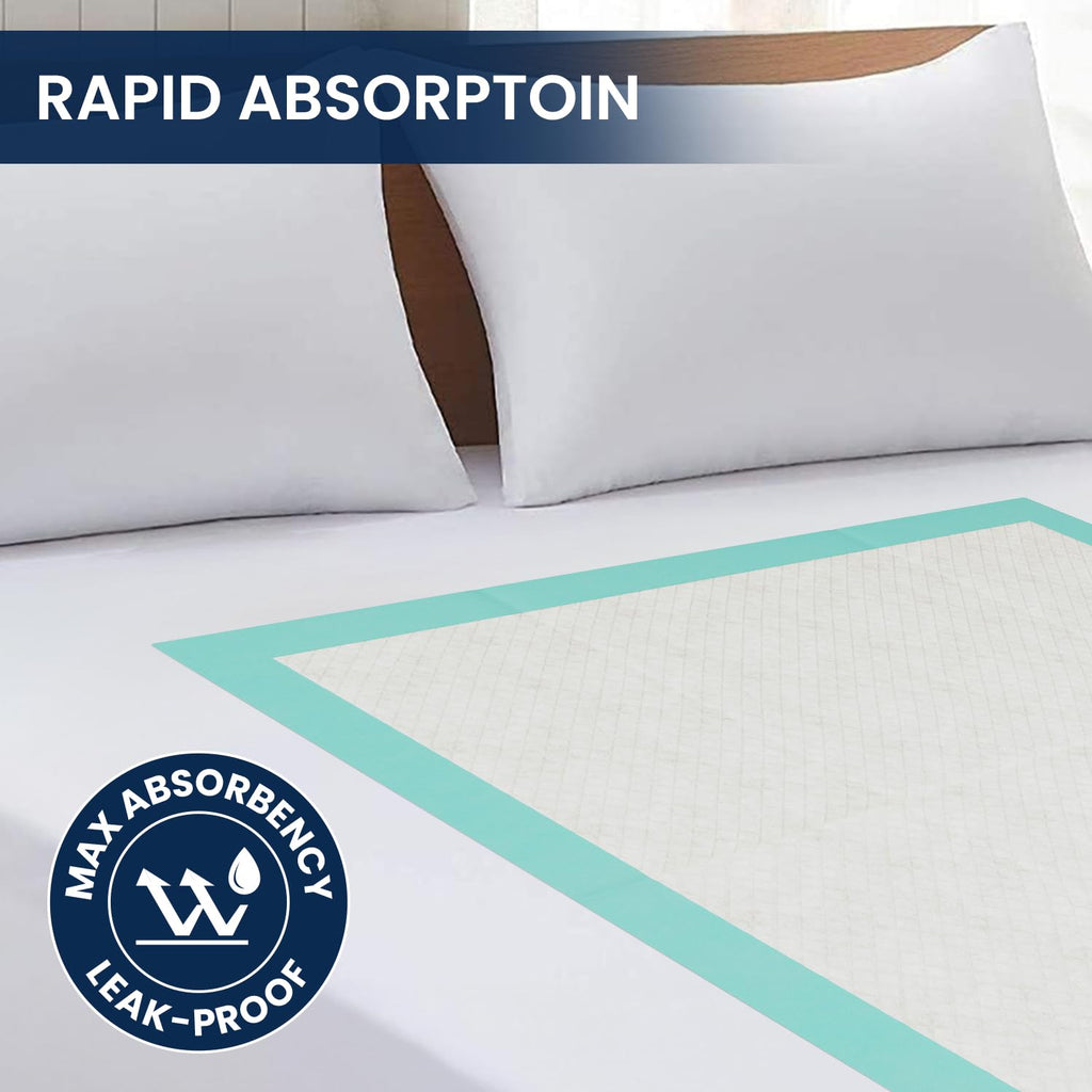 AllSett Health Disposable Incontinence Bed Pads for Adults


