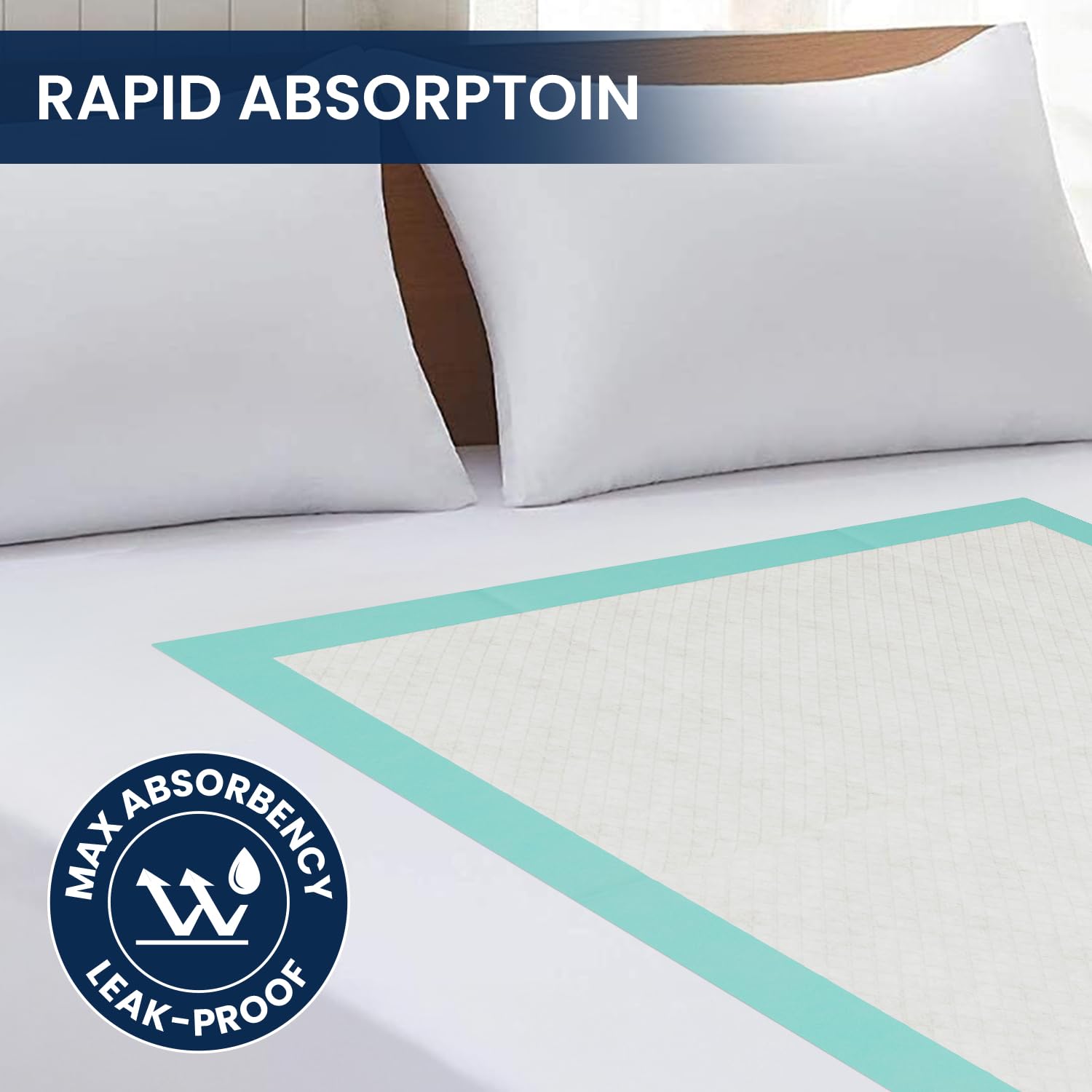 AllSett Health Disposable Incontinence Bed Pads for Adults

