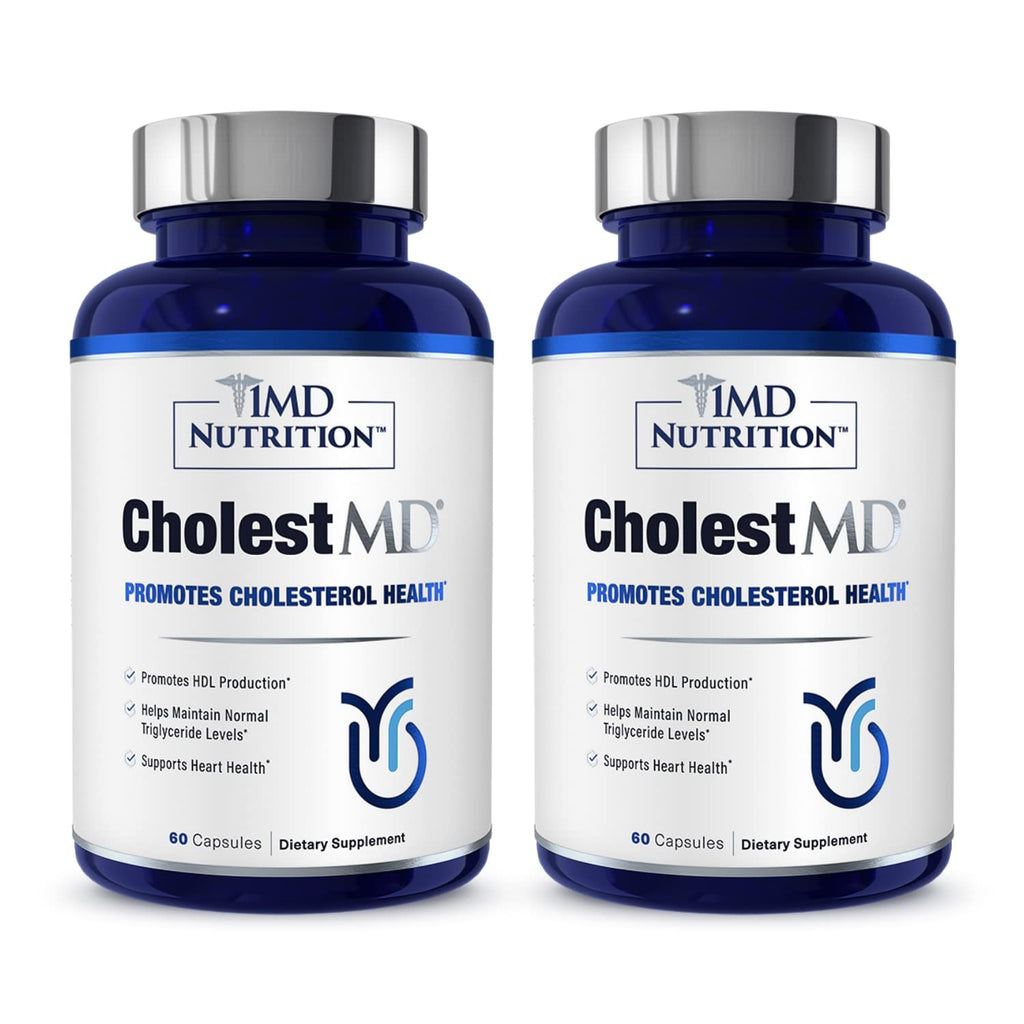 1MD Nutrition CholestMD with Olive Leaf Extract, Bergavit, Niacin & Garlic