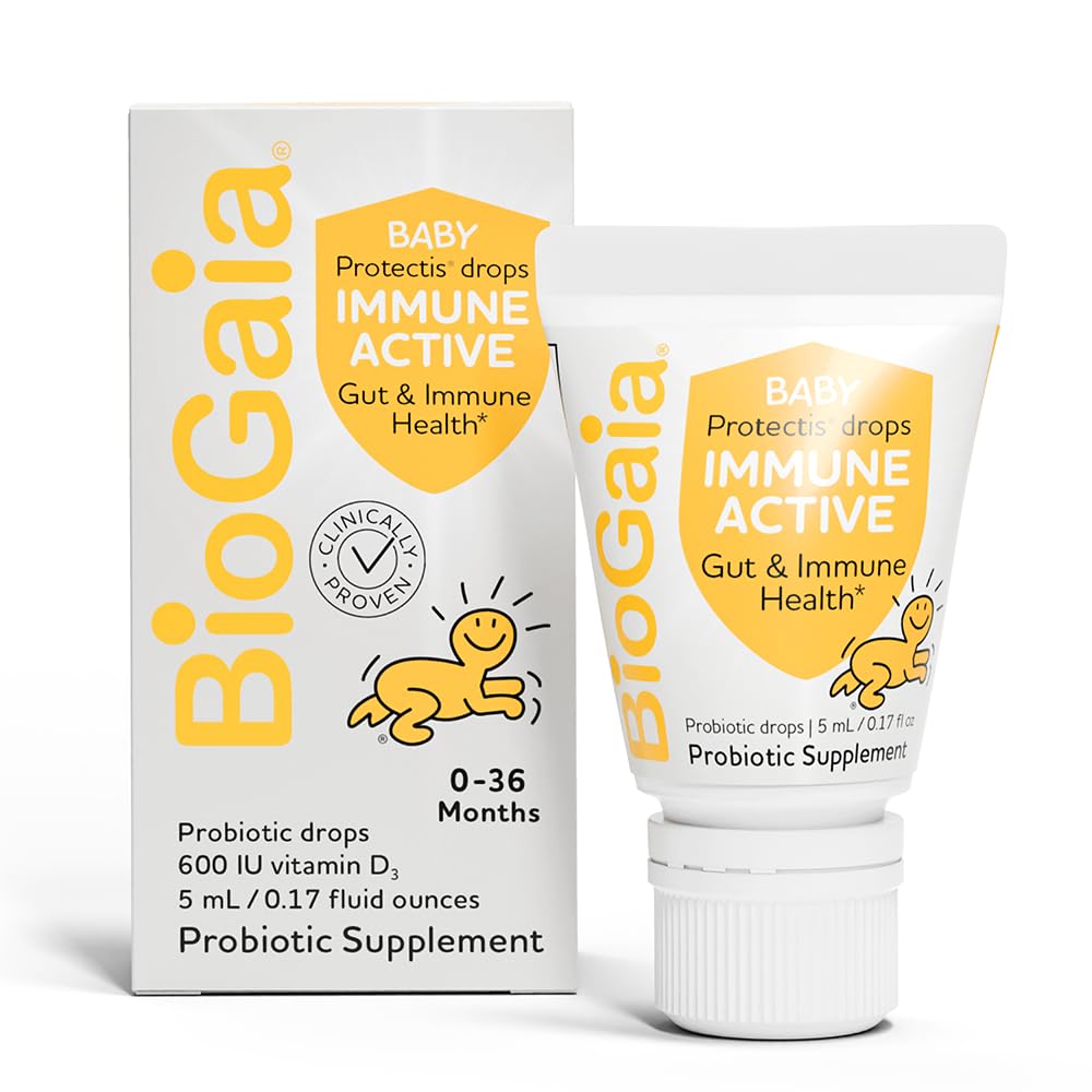 BioGaia Immune Active Baby Probiotic Drops with Vitamin D for Babies & Toddlers