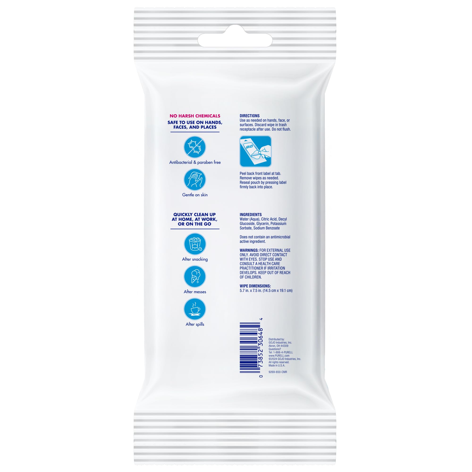 PURELL Clean & Go Wipes Portable Hand & Surface Cleaning

