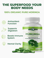 Pura Vida Moringa Capsules — Pure Leaf Powder

