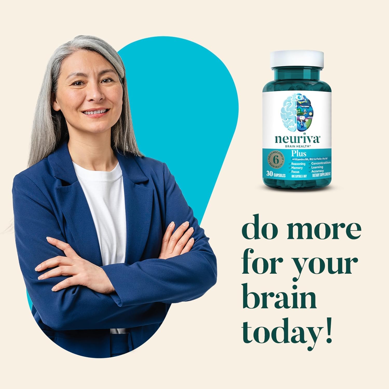 NEURIVA Plus Brain Support NeuroFactor for Memory

