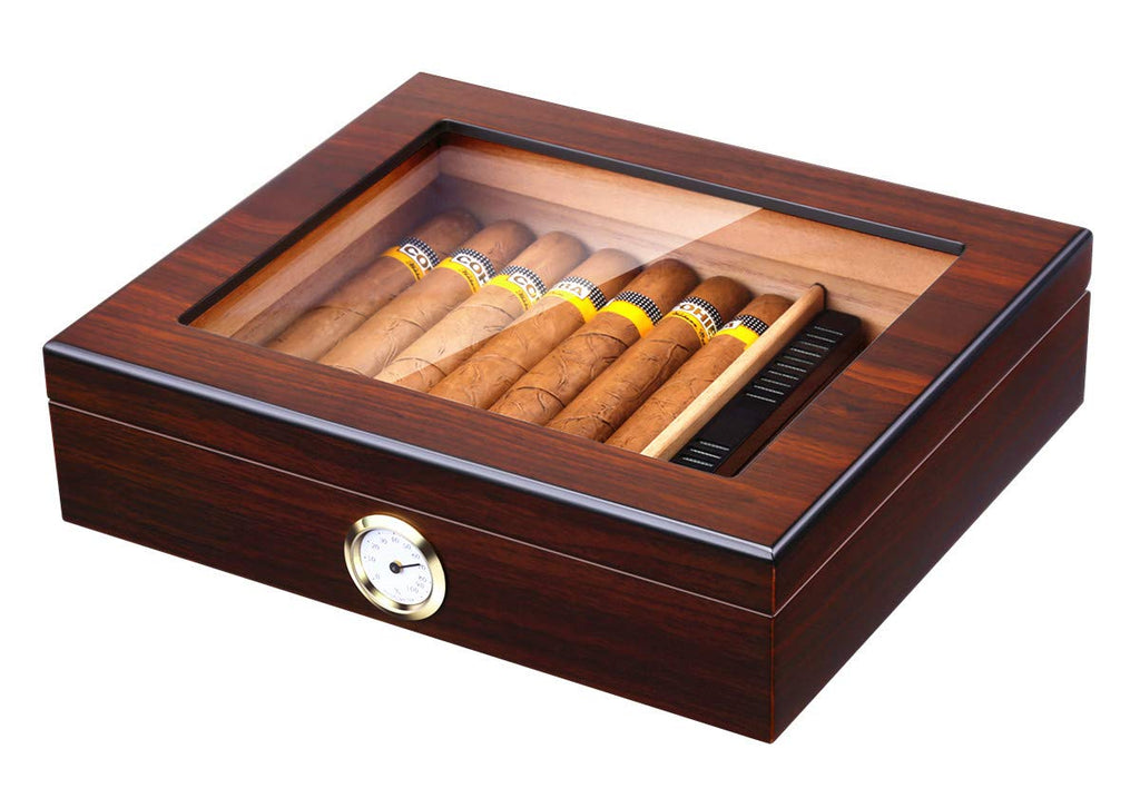 Bald Eagle Cigar Humidor with Glass Top | Desktop Humidor Box

